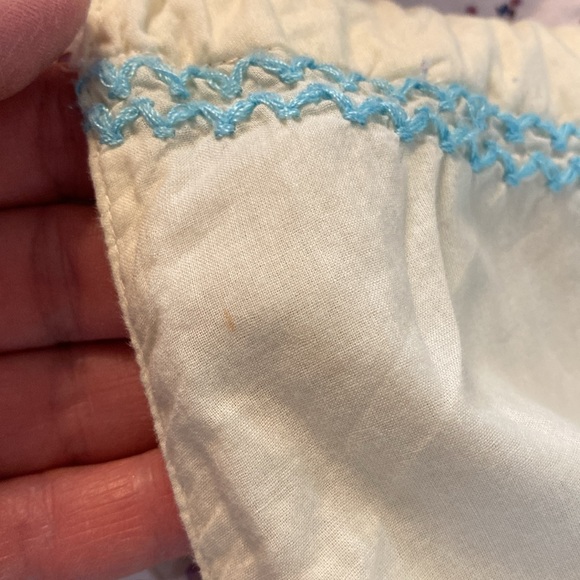 Old Navy Cream Turquoise Embroidery Halter Dress Size Small Boho Festival Hippie - Picture 8 of 8